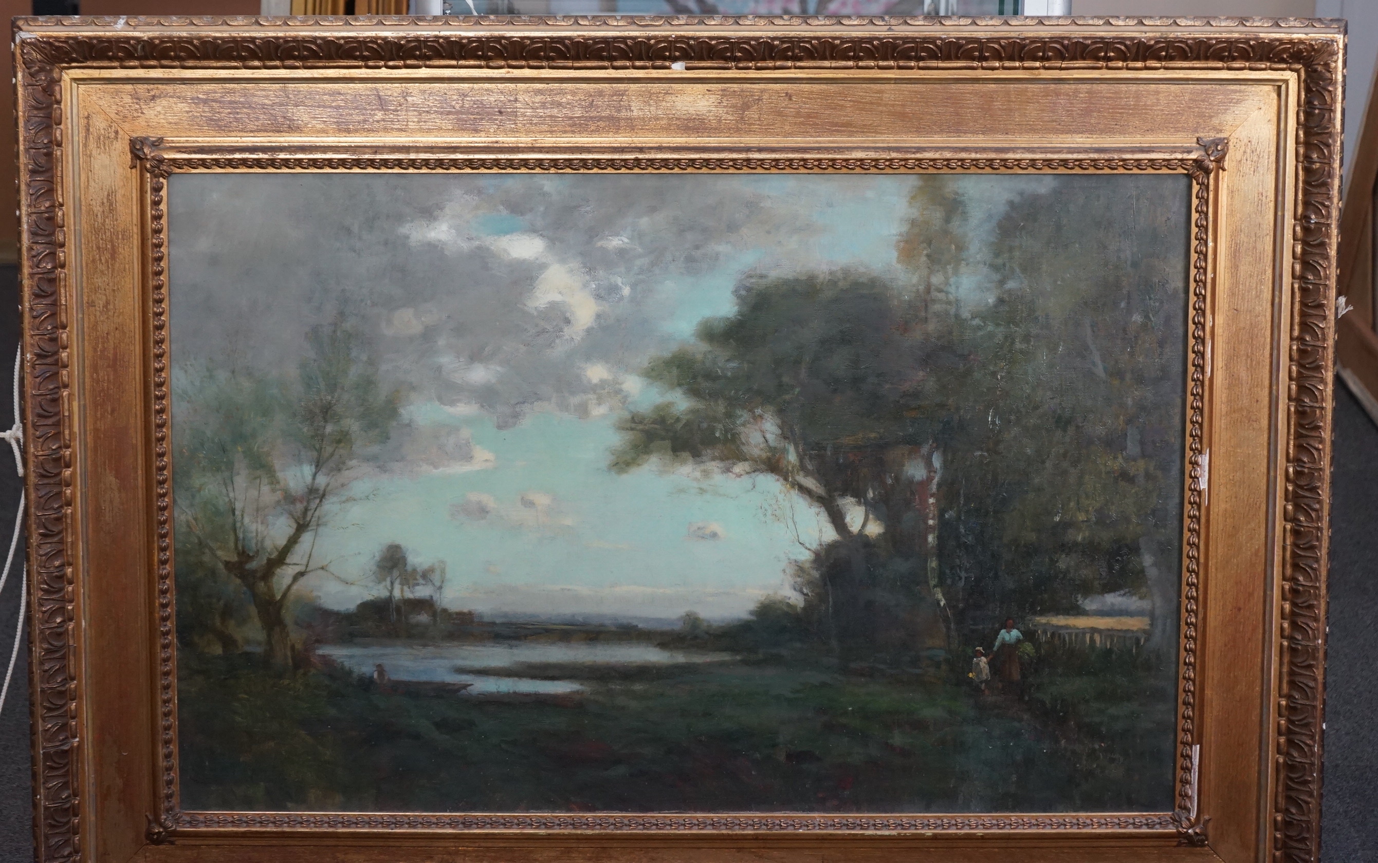 Edwin Sherwood Calvert R.S.W. (Scottish, 1844-1898), 'The Lake', oil on canvas, 60 x 93cm